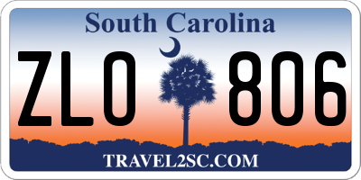 SC license plate ZLO806