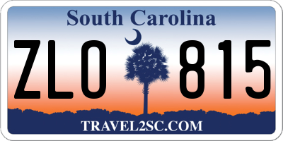 SC license plate ZLO815