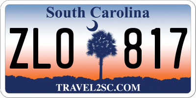 SC license plate ZLO817