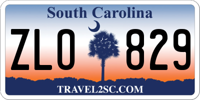 SC license plate ZLO829