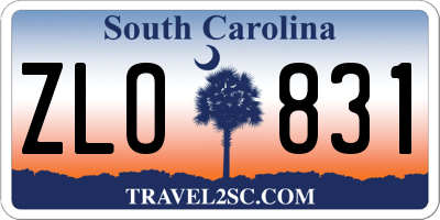 SC license plate ZLO831