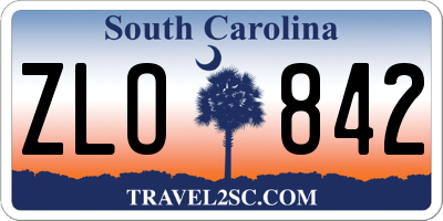 SC license plate ZLO842