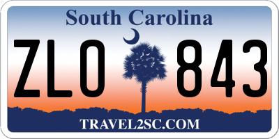 SC license plate ZLO843