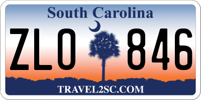 SC license plate ZLO846