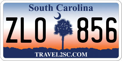 SC license plate ZLO856