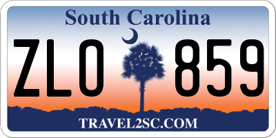 SC license plate ZLO859