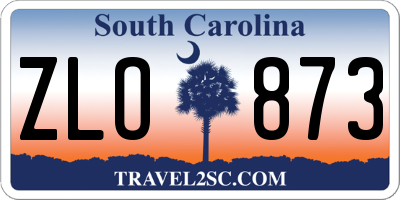 SC license plate ZLO873