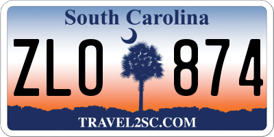 SC license plate ZLO874