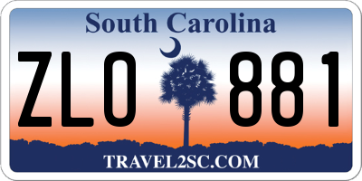 SC license plate ZLO881