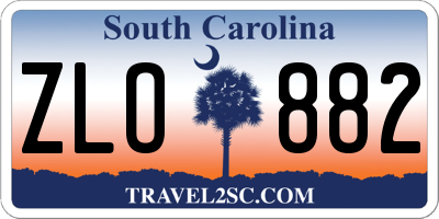 SC license plate ZLO882