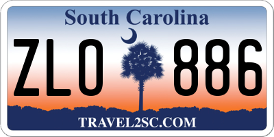 SC license plate ZLO886