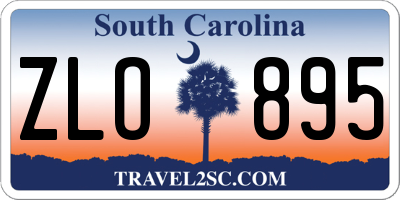 SC license plate ZLO895