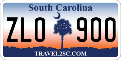 SC license plate ZLO900