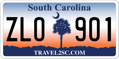 SC license plate ZLO901