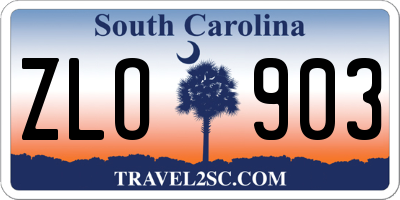 SC license plate ZLO903