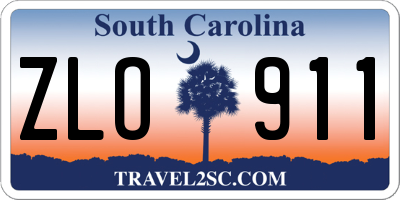 SC license plate ZLO911