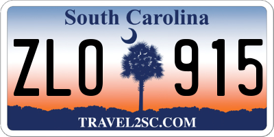 SC license plate ZLO915