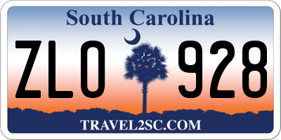 SC license plate ZLO928