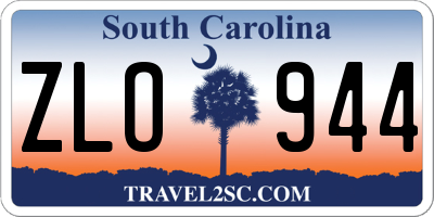 SC license plate ZLO944