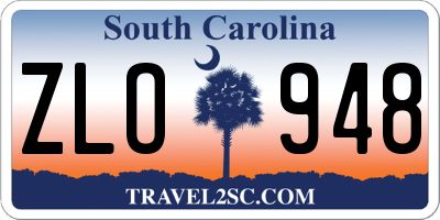 SC license plate ZLO948