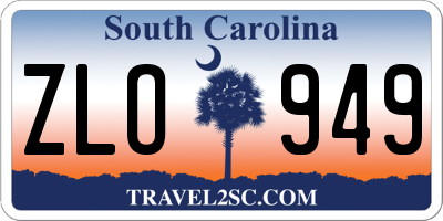 SC license plate ZLO949