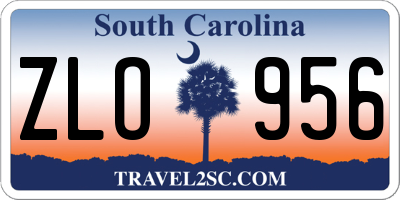SC license plate ZLO956
