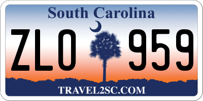 SC license plate ZLO959