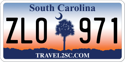 SC license plate ZLO971