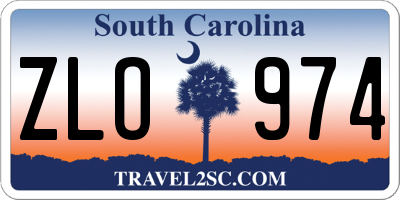 SC license plate ZLO974