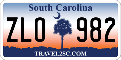 SC license plate ZLO982