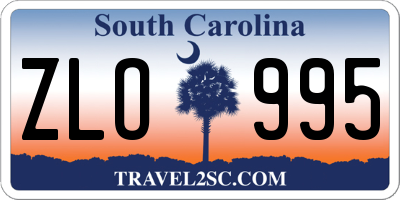 SC license plate ZLO995