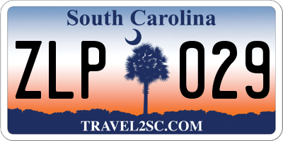 SC license plate ZLP029