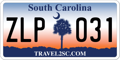 SC license plate ZLP031