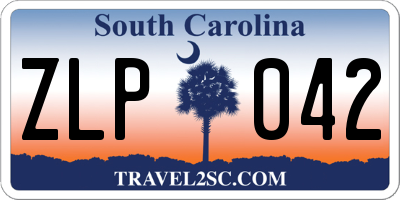 SC license plate ZLP042