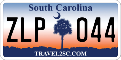 SC license plate ZLP044
