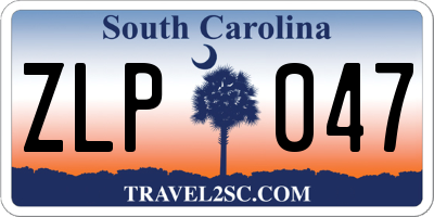 SC license plate ZLP047