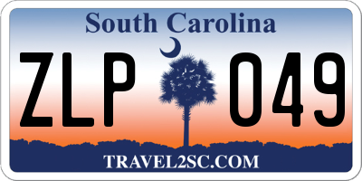 SC license plate ZLP049