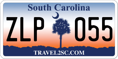 SC license plate ZLP055