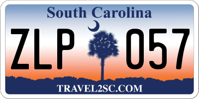 SC license plate ZLP057