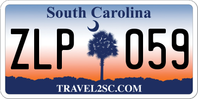 SC license plate ZLP059