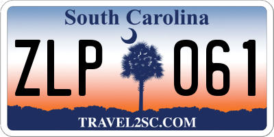 SC license plate ZLP061