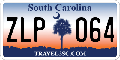 SC license plate ZLP064