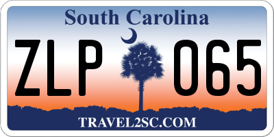 SC license plate ZLP065