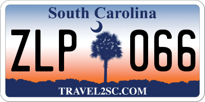 SC license plate ZLP066