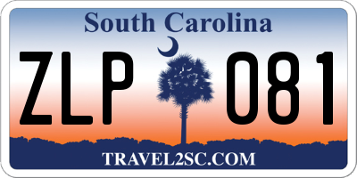 SC license plate ZLP081