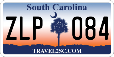SC license plate ZLP084