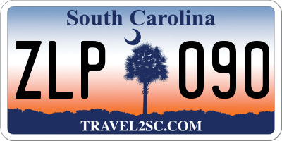 SC license plate ZLP090