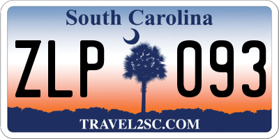 SC license plate ZLP093