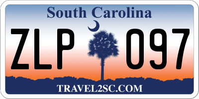 SC license plate ZLP097