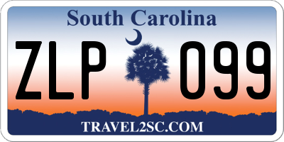 SC license plate ZLP099